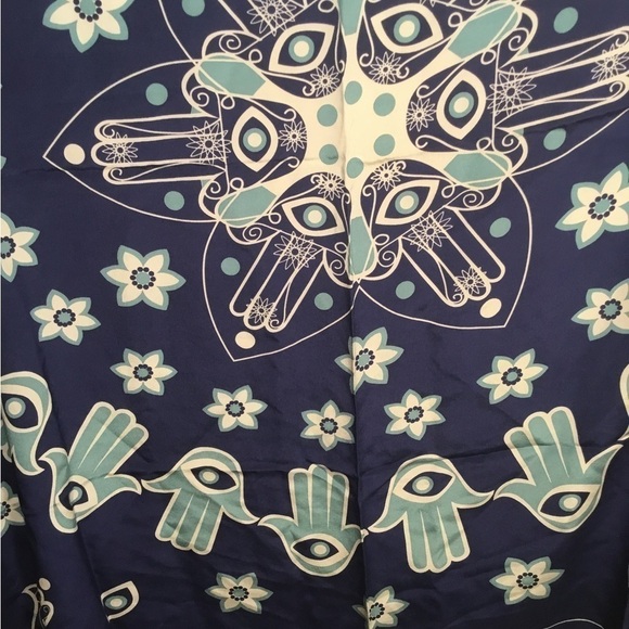 Otrera HAMSA PRINTED SILK, SCARF - Picture 6 of 9